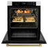 ZLINE 30"Professional True Convection Single Wall Oven, Air Fry, Self Clean, DuraSnow® Gold WASSZ-30-G
