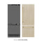 ZLINE 30" Panel Ready Built-In Bottom Freezer Refrigerator,Water Dispenser, Ice Maker,Graphite Gray, Gold GRBIVZ-30-G