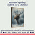 Snowy Forest Moose Double Exposure Wall Art