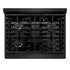 ZLINE 30"Paramount Dual Fuel Range Black Stainless Steel, Gold SDRBZ-30-G