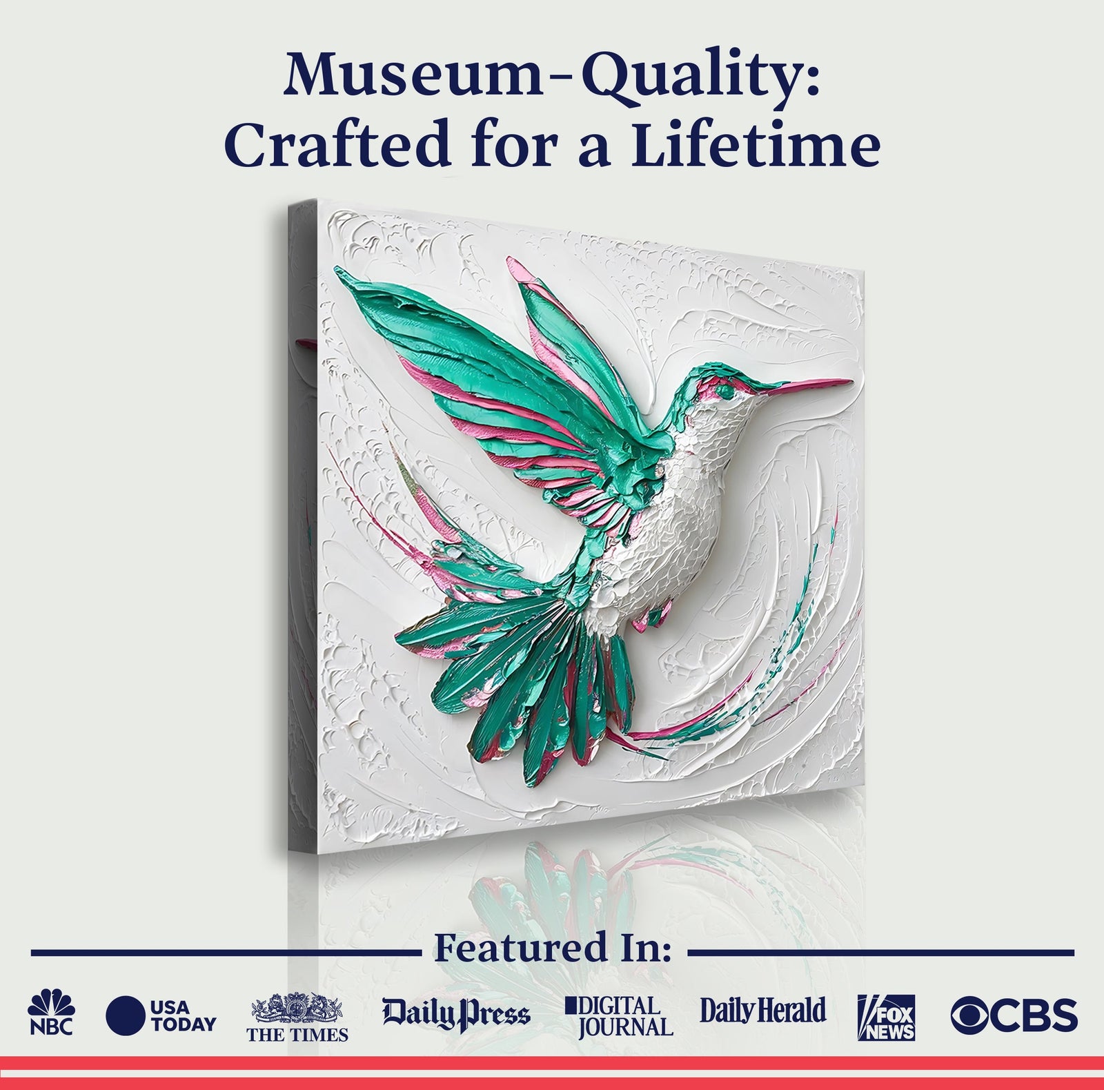 3D Hummingbird Wall Art