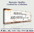 Always Pray And Never Give Up - Luke 18:1 Faith Sign