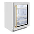 ZLINE 24" Touchstone 151 Can Beverage Fridge DuraSnow® Stainless Steel Glass Door And Champagne Bronze Handle RBSOZ-SN-24-CB
