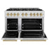 ZLINE 48" Classic Gas Range, Convection Gas Oven DuraSnow® Stainless Steel, Champagne Bronze CGRSZ-48-CB