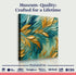 Abstract Gold And Blue Frosty Wall Art