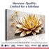 Golden Lotus Minimalist Abstract Wall Art II