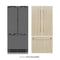 ZLINE 36" Panel Ready Built-In Bottom Freezer Refrigerator,Water Dispenser, Ice Maker,Graphite Gray, Gold GRBIVZ-36-G