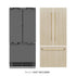 ZLINE 36" Panel Ready Built-In Bottom Freezer Refrigerator,Water Dispenser, Ice Maker,Graphite Gray, Gold GRBIVZ-36-G