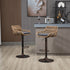Modern Swivel Bar Stools Adjustable Counter Chairs With Footrest (Set of 2)