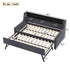 Twin Size Daybed With Trundle With LED Light ＆ Charging Station - Dark Gray