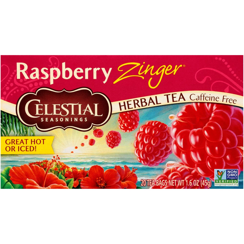 Celestial Seasonings Cold Brew Iced Tea Raspberry Black Tea (Pack of 6-18 Bags)