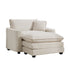 Walker Edison | Corduroy Deep Seat Cloud Accent Chair with Ottoman Set