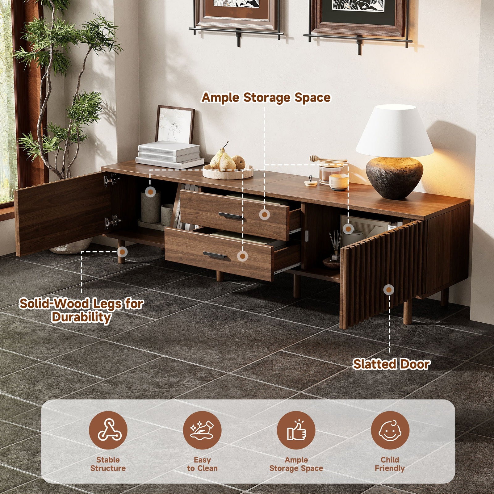 TV Stand For TVs Up To 80