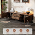 TV Stand For TVs Up To 80", Media Entertainment Center With Ample Storage - Dark Brown