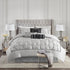 7 Piece Tufted Comforter Set Grey Full