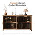 60" Wood Accent Cabinet with 4 Doors Brown and Antique White