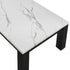 Modern 3 Piece Living Room Table Set With Faux Marble Top Wooden - Black / White