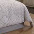 Grey Damask Jacquard 9 Piece Comforter Set with Soft Fill - Grey