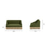 Olive Green Velvet Princess Pet Bed Sofa with Fringe Skirt - Medium