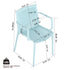 4 Modern Stackable Plastic Armchair Matched With Round Table