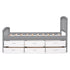 Platform Storage Bed Solid Wood Bed With 6 Drawers
