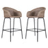Ladd Outdoor Metal Wicker Barstool Set of 2