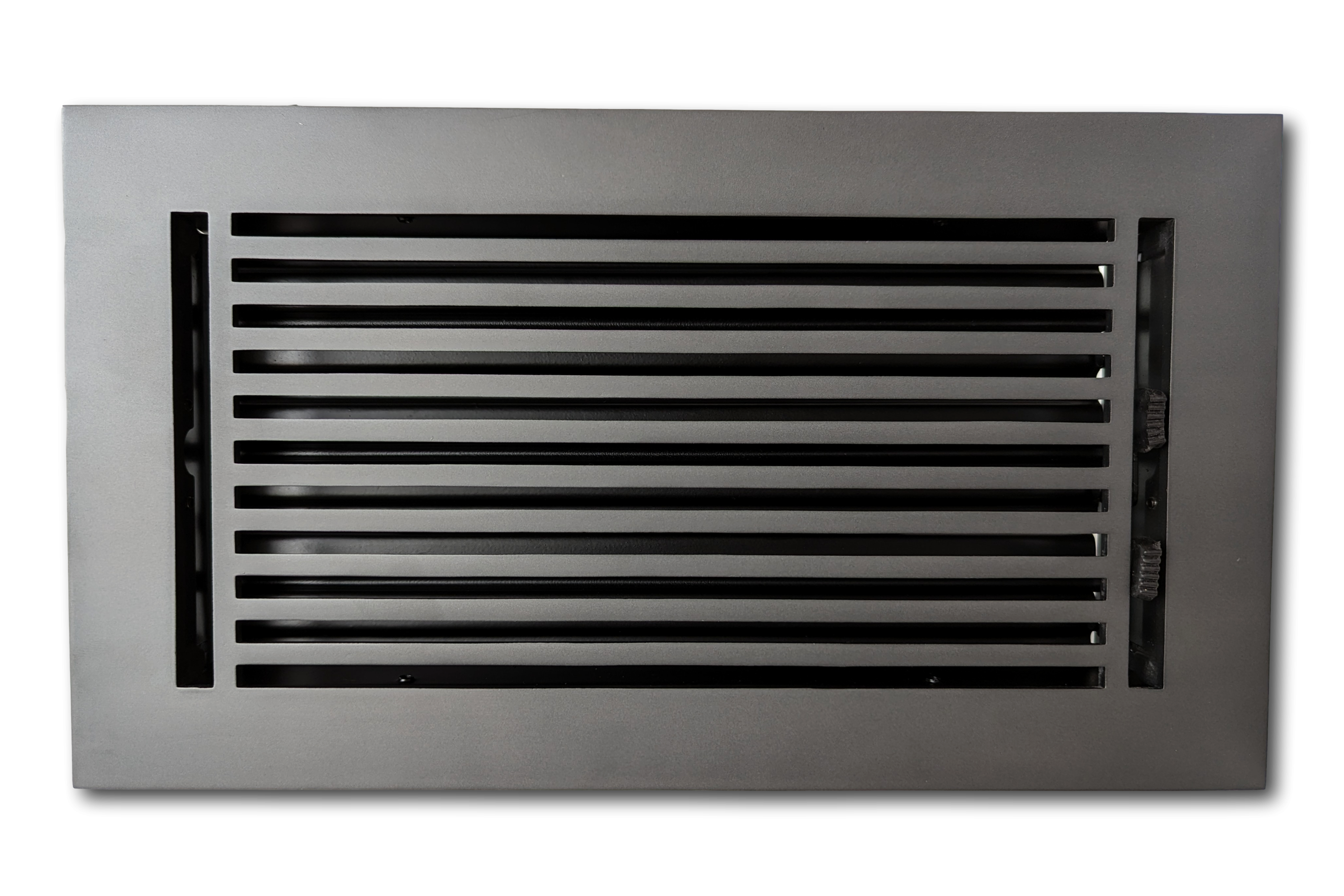 Cast Aluminum Linear Bar Vent Covers - Carbon Gray
