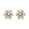 14K Yellow Gold 2.0 Cttw Round Diamond Crown Stud Earrings (I-J Color, I1-I2 Clarity)