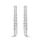 14K White Gold 5.00 Cttw Lab Grown Diamond Inside Out Hoop Earrings (F-G Color, VS1-VS2 Clarity)