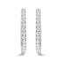 14K White Gold 5.00 Cttw Lab Grown Diamond Inside Out Hoop Earrings (F-G Color, VS1-VS2 Clarity)