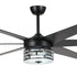 70" Black Modern Ceiling Fan