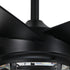 70" Black Modern Ceiling Fan
