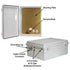 L-com NBP141004-100 Weatherproof Enclosure, 14x10x4in, 120VAC w/ Hook & Loop Mounting, NB Series