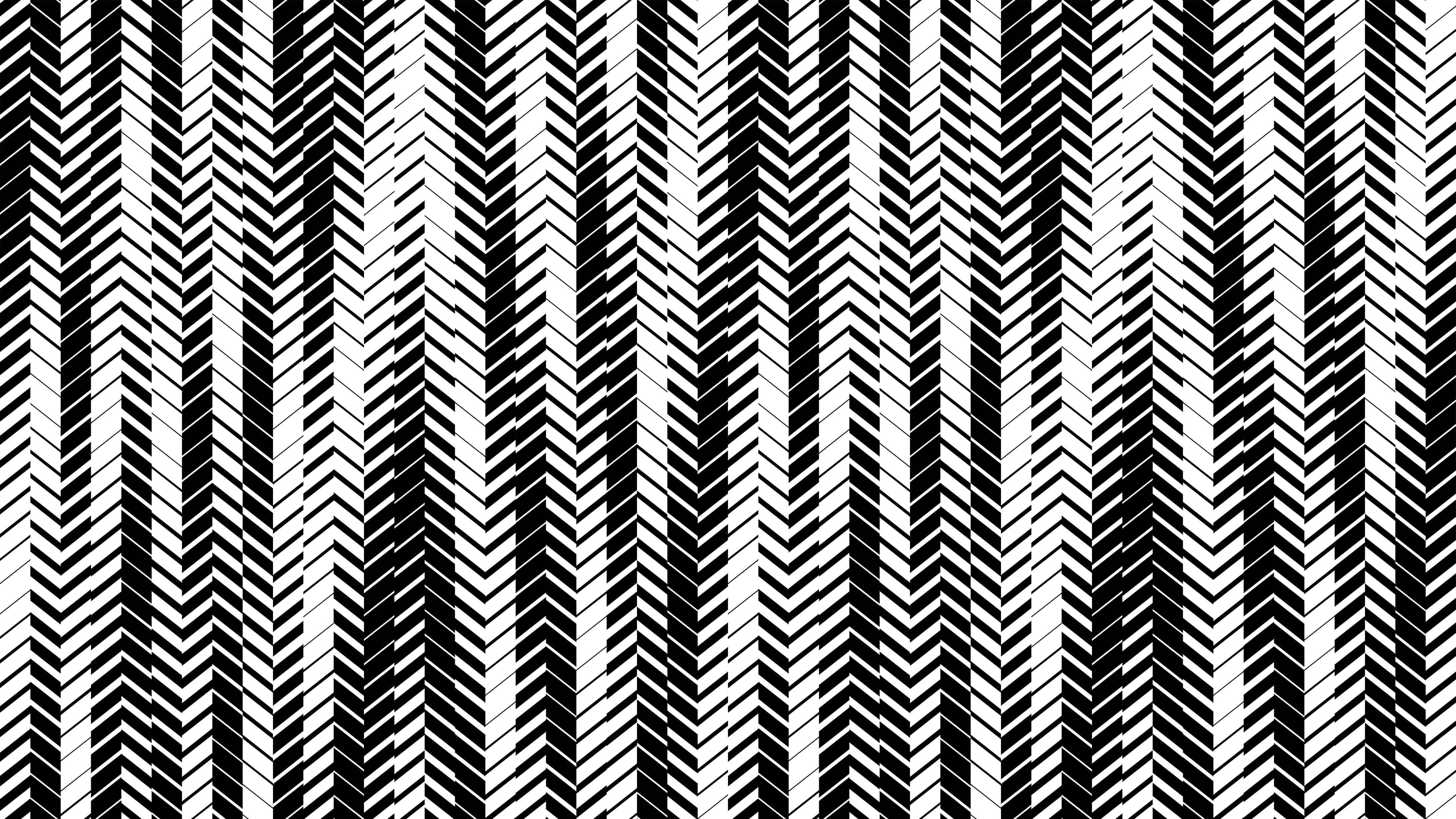 Black and White Minimal Retro Stripes Pattern Wallpaper. #7033