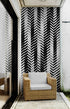 Black and White Minimal Retro Stripes Pattern Wallpaper. #7033