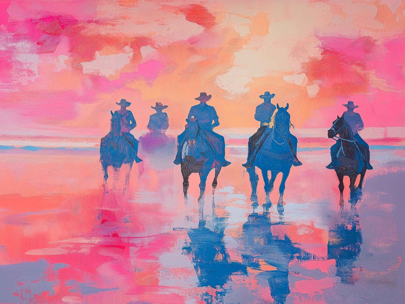 Pink Western Cowboy Style Wall Mural. Pink Cowgirl. #7048