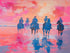 Pink Western Cowboy Style Wall Mural. Pink Cowgirl. #7048