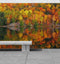 Colorful Autumn Forest Over Lake Wall Mural. Fall Foliage. #7052