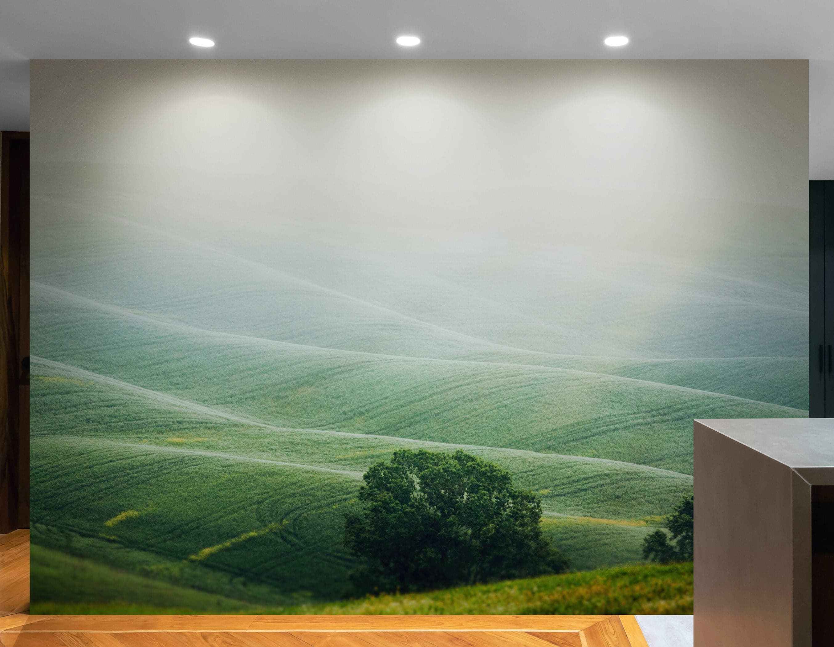 Tuscany Rolling Hills Meadow Wall Mural. Italian Countryside. #7053