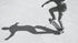 Black and White Skateboard Urban Wall Mural. #7066