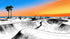 Vibrant Illustration of Skate Park Sunset Wall Mural. #7067
