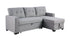 Walker Edison | Linen Pull Out Sectional Sofa with Storage Chaise
