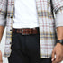 Timberline Dark Brown Leather Belt
