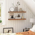HOOBRO Floating Shelves for Wall, Wall Mounted Shelf Set of 2, 31.5" Hanging Shelf with Invisible Brackets, for Wall in Bathroom, Bedroom, Toilet, Kitchen, Living Room, Office, Rustic Brown BF80BJP201