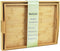 Bamboo Serving Tray Set of 2 Elegant for Coffee, Eating or Decor - Large and Small Rectangle Serving Trays with Handles - Wood Serving Tray Suitable for Home, Kitchen and Outdoor
