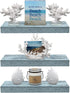 Sorbus Floating Shelves - 3 Pack 16 Inch Rustic Blue Wall Shelves for Bedroom, Kitchen, Living Room, Bathroom Shelves, Home Decor, Office - Floating Shelf for Trophies, Books, Frames, Toilet Paper