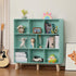 LEYAOYAO 8 Cube Bookshelf 3-Tier Bookcase with Legs, Mint-Green Kids Book Shelf Cute Storage Organizer, Large Open Toy Shelves Modern Bookshelves,Display Bookcases for Bedroom,Living Room,Nursery