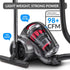 Prolux RS4 Lightweight Bagless Canister Vacuum with HEPA Filtration Premium Button Lock Tools and Automatic Cord Rewind