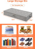 punemi Low Profile Under Bed Storage, 5 inches High Underbed Storage Containers With Sturdy Sidewalls & Bottom, Slim Under Couch Sofa Storage, Shallow Under Bed Organizer Clothes Storage Bins, 2Pack