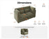 Oversized Modular Sofa, Extra Deep Cloud Chenille Sectional Couch with Ottoman Chaise, Fluffy Chenille 2 Seater Sofa Bed for Living Room, Villa (Loveseat Sofa, Chenille Green)